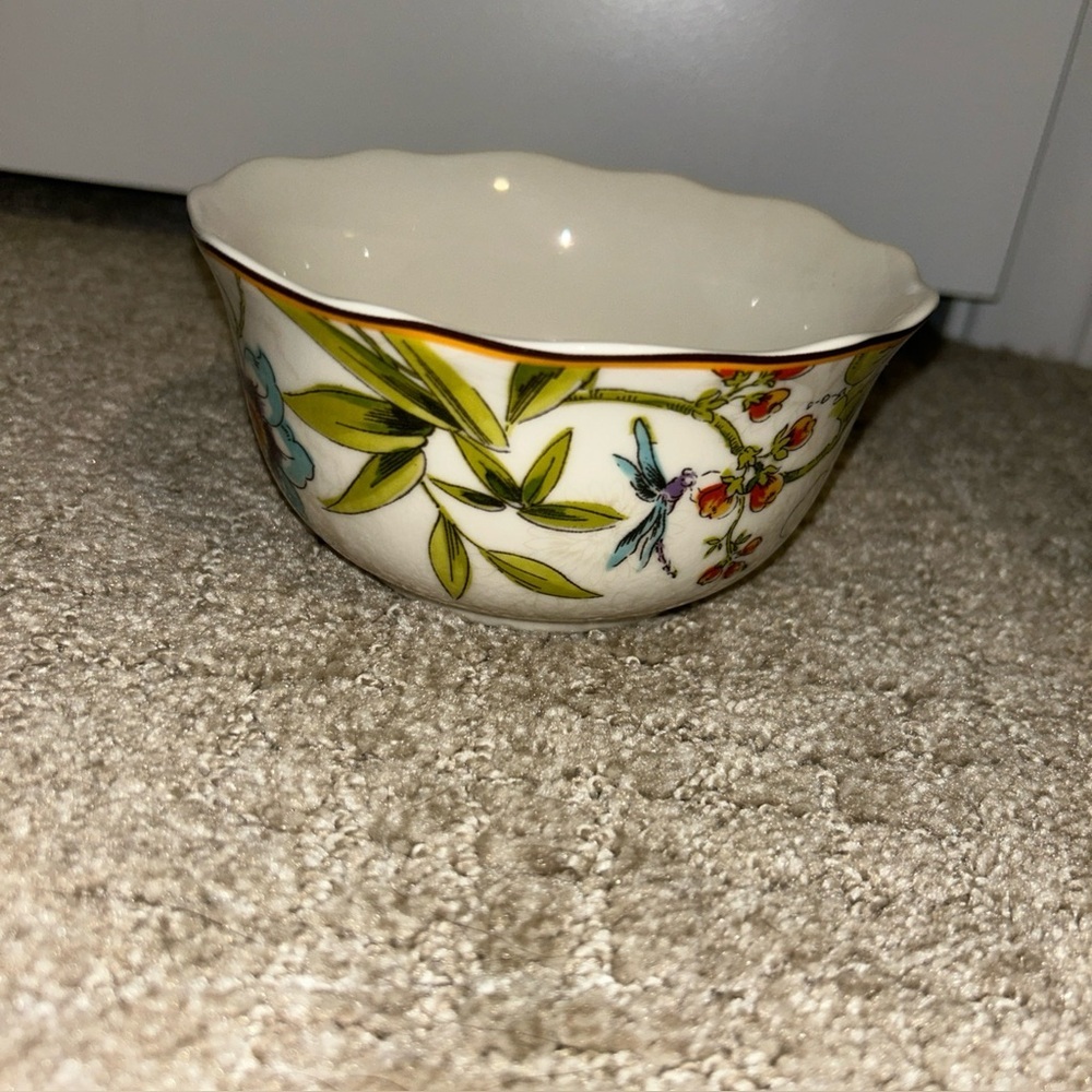 Vintage Ice Cream / Cereal Bowl 222 Fifth Gabrielle Porcelain PTS Floral Paisley